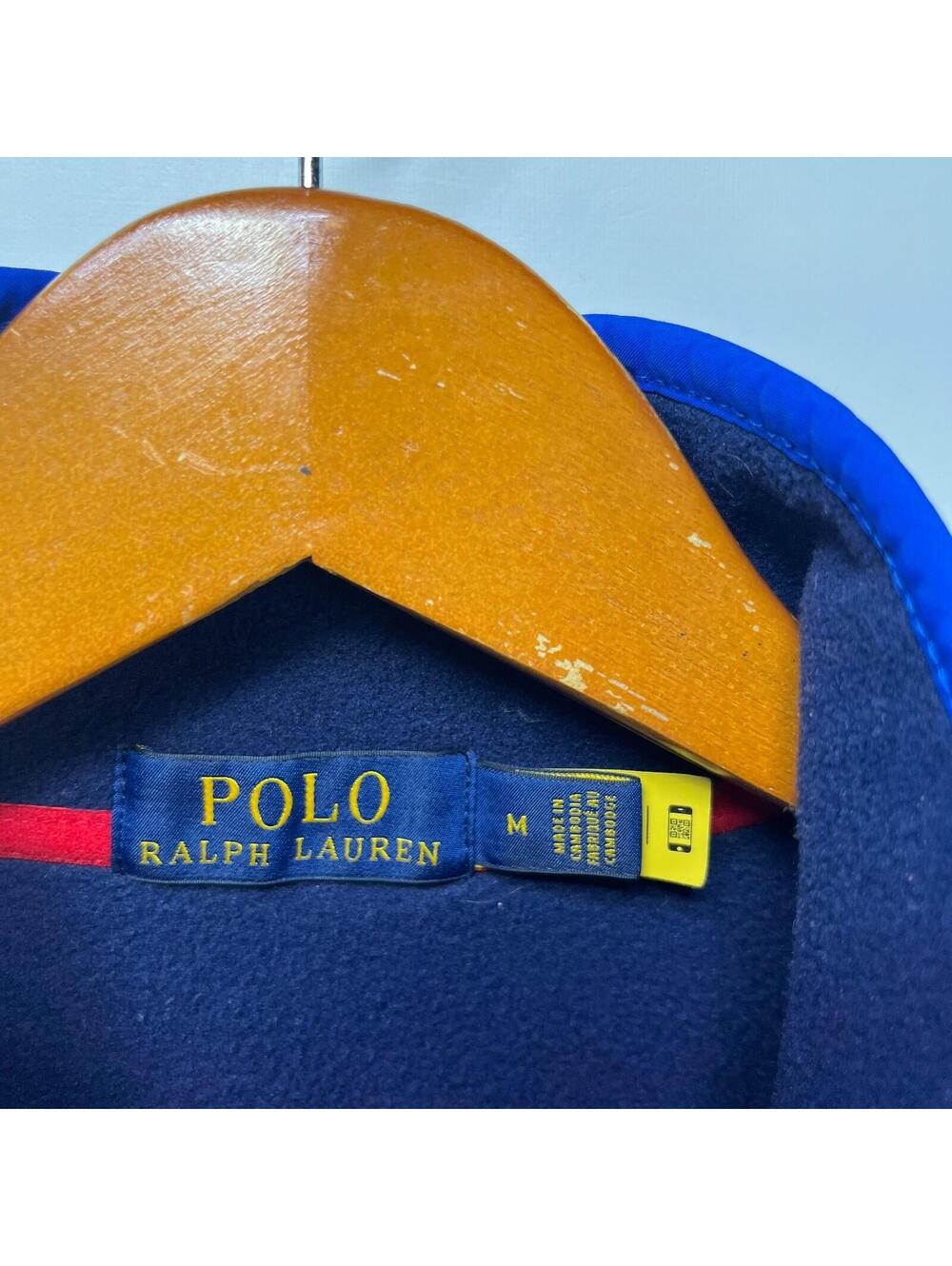 Vintage Polo Ralph Lauren Snap Fleece Sweater Medium Pony - Picture 5 of 11